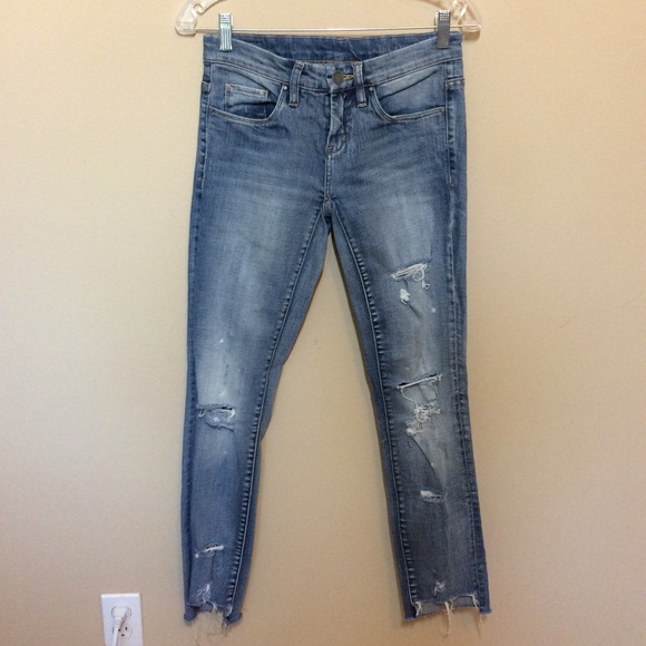 Blank nyc bleach distressed step hem jeans - Picture 1 of 12